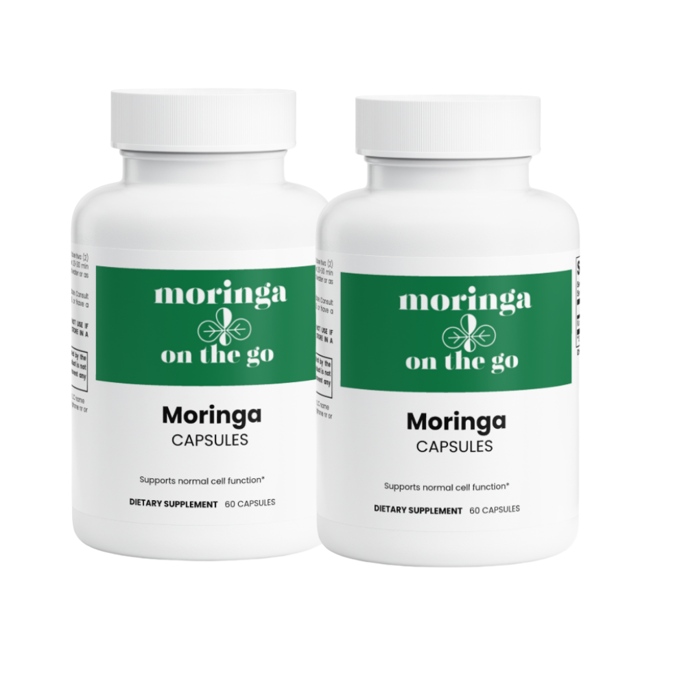 Moringa On The Go capsule bottles